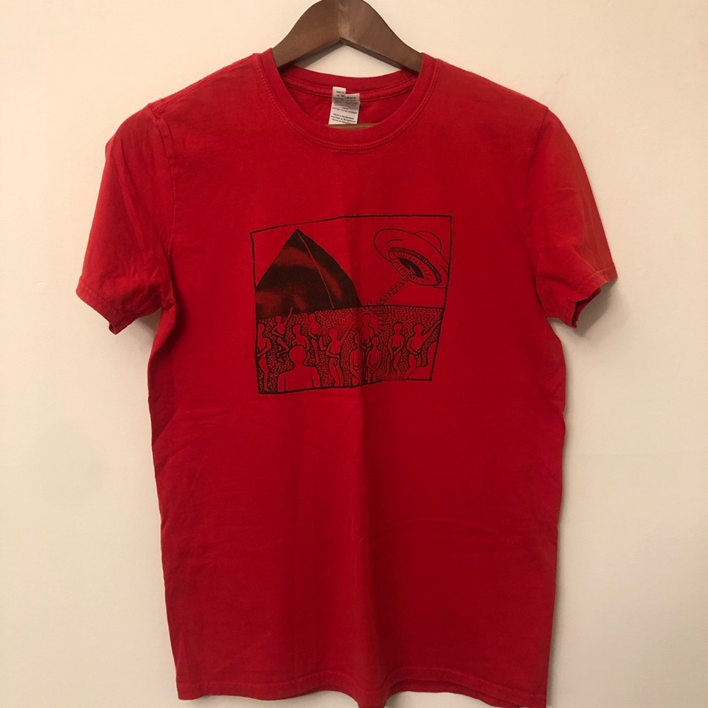 Red Keith Haring print graphic t-shirt